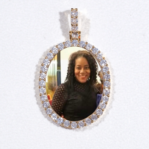 3D Oval Custom Picture Pendant