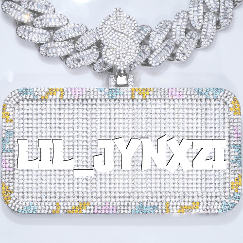 CUSTOM LETTER NECKLACE 3D COLORFUL SQUARE