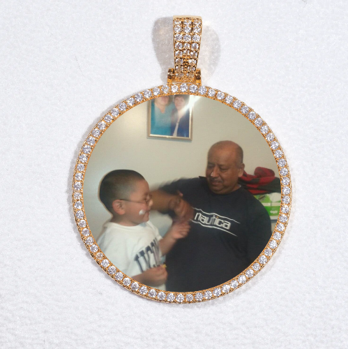 MEDIUM 3D CIRCLE CUSTOM PICTURE PENDANT