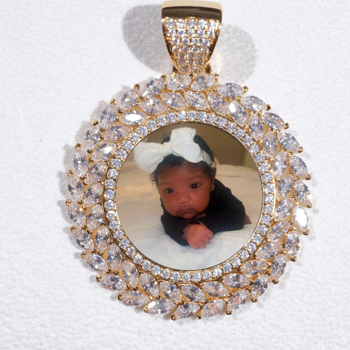 Large 3D Wheat Ear Custom Picture Pendant