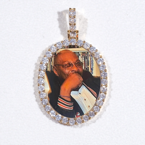 3D Oval Custom Picture Pendant