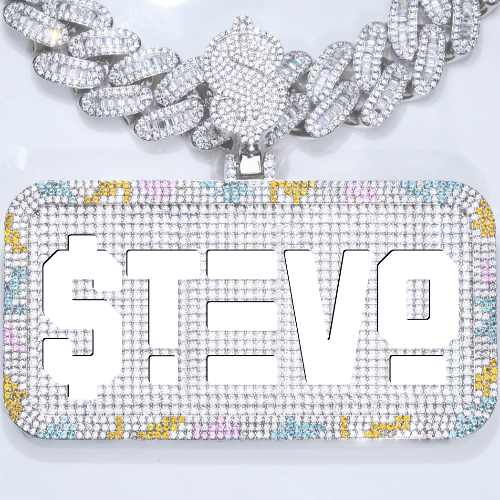 CUSTOM LETTER NECKLACE 3D COLORFUL SQUARE
