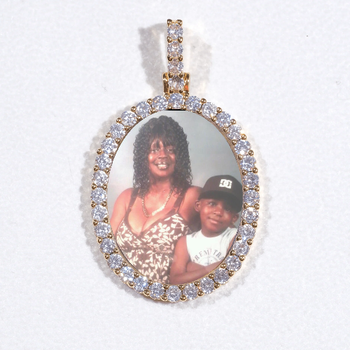 3D Oval Custom Picture Pendant