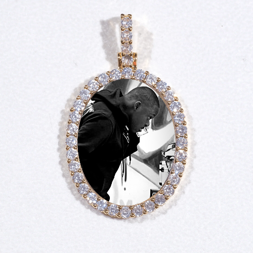 3D Oval Custom Picture Pendant