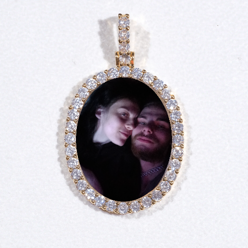 3D Oval Custom Picture Pendant