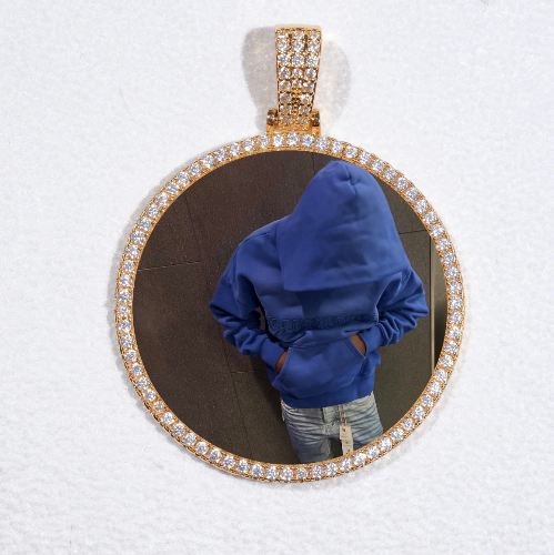 MEDIUM 3D CIRCLE CUSTOM PICTURE PENDANT