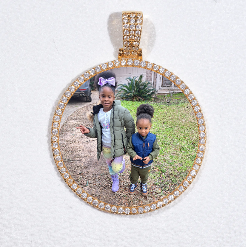 MEDIUM 3D CIRCLE CUSTOM PICTURE PENDANT