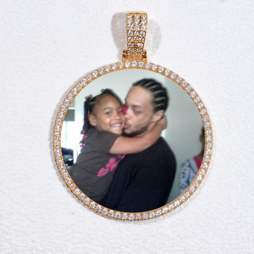 MEDIUM 3D CIRCLE CUSTOM PICTURE PENDANT