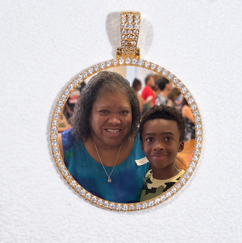 MEDIUM 3D CIRCLE CUSTOM PICTURE PENDANT