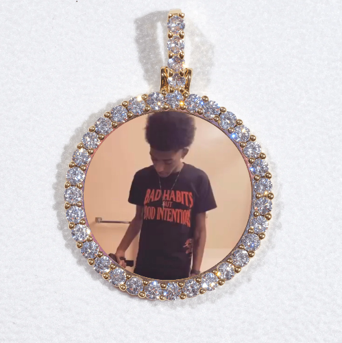 3D CIRCLE CUSTOM PICTURE PENDANT SMALL SIZE