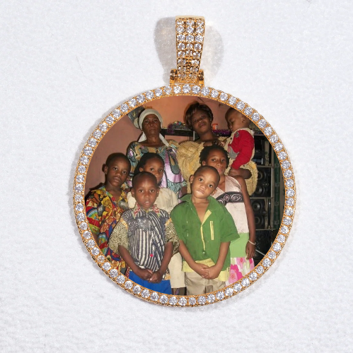 MEDIUM 3D CIRCLE CUSTOM PICTURE PENDANT