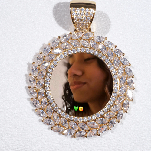 Large 3D Wheat Ear Custom Picture Pendant