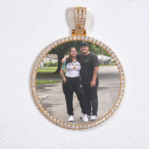 MEDIUM 3D CIRCLE CUSTOM PICTURE PENDANT