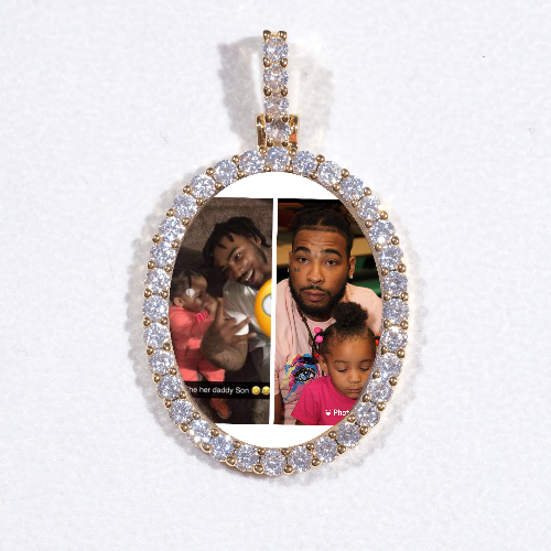 3D Oval Custom Picture Pendant