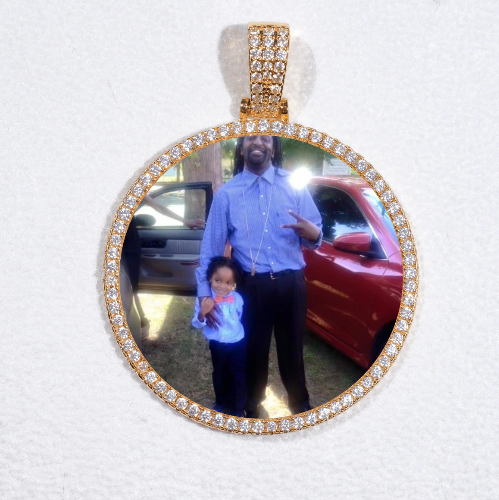 MEDIUM 3D CIRCLE CUSTOM PICTURE PENDANT