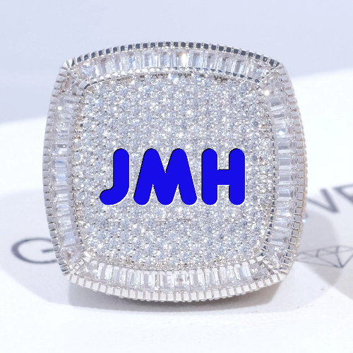 CUSTOM LETTER 3D ICED RING
