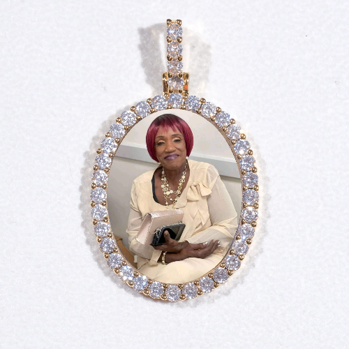 3D Oval Custom Picture Pendant