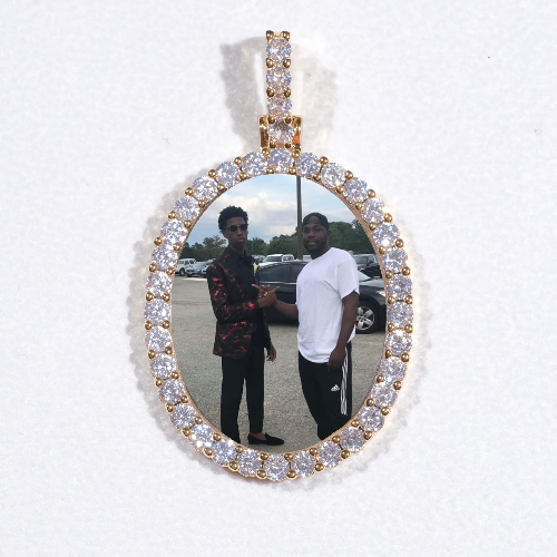 3D Oval Custom Picture Pendant