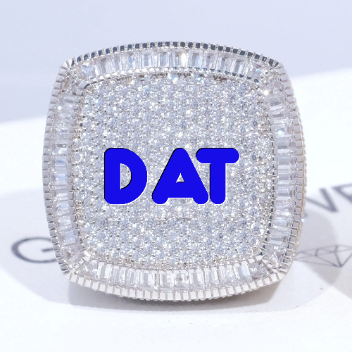 CUSTOM LETTER 3D ICED RING