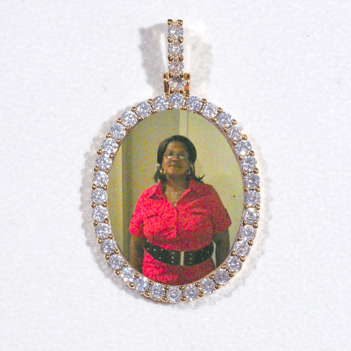 3D Oval Custom Picture Pendant