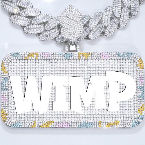 CUSTOM LETTER NECKLACE 3D COLORFUL SQUARE