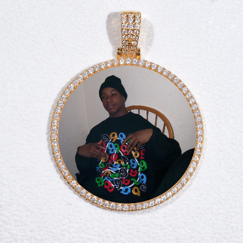 MEDIUM 3D CIRCLE CUSTOM PICTURE PENDANT