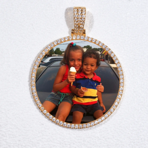 MEDIUM 3D CIRCLE CUSTOM PICTURE PENDANT