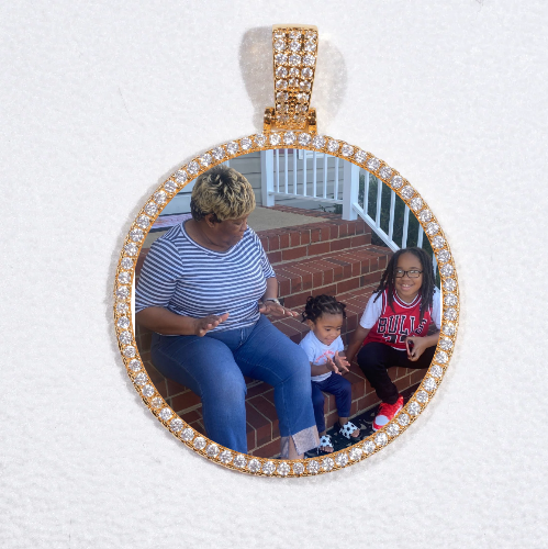 MEDIUM 3D CIRCLE CUSTOM PICTURE PENDANT
