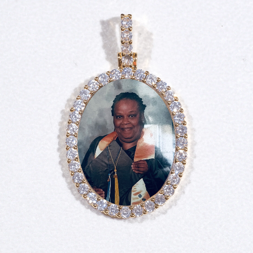 3D Oval Custom Picture Pendant