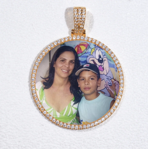 MEDIUM 3D CIRCLE CUSTOM PICTURE PENDANT