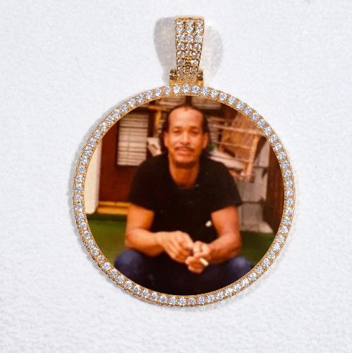 MEDIUM 3D CIRCLE CUSTOM PICTURE PENDANT
