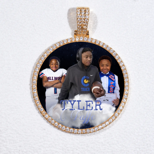 MEDIUM 3D CIRCLE CUSTOM PICTURE PENDANT
