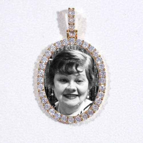 3D Oval Custom Picture Pendant