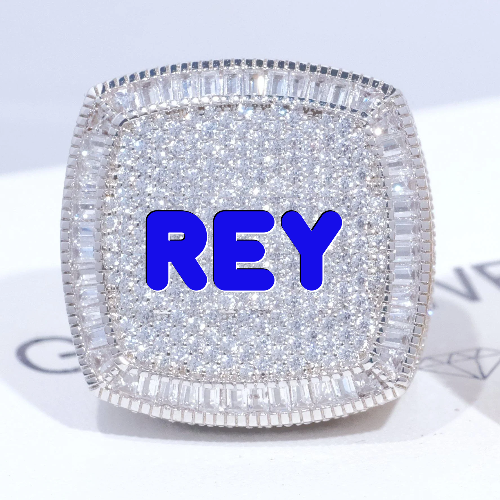 CUSTOM LETTER 3D ICED RING