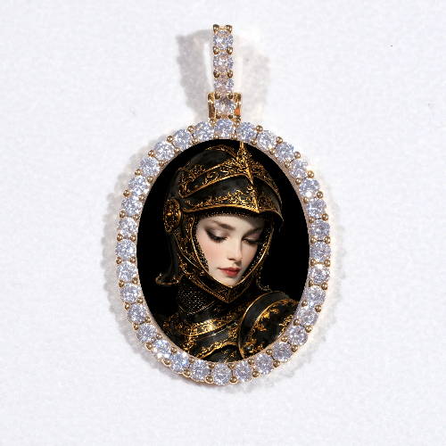 3D Oval Custom Picture Pendant