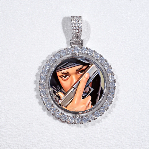 3D Spinning 2-Faced Custom Picture Pendant