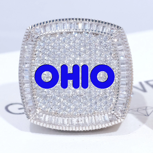 CUSTOM LETTER 3D ICED RING