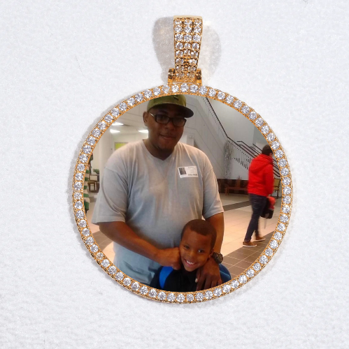 MEDIUM 3D CIRCLE CUSTOM PICTURE PENDANT