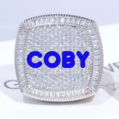 CUSTOM LETTER 3D ICED RING
