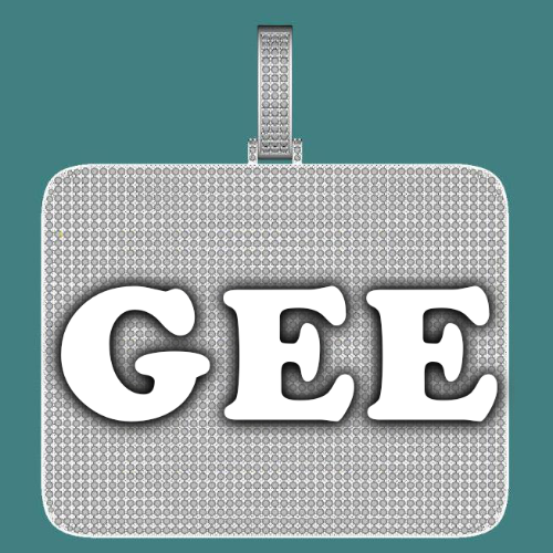 CUSTOM LETTER NECKLACE 3D BIG SQUARE