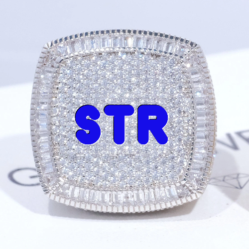 CUSTOM LETTER 3D ICED RING