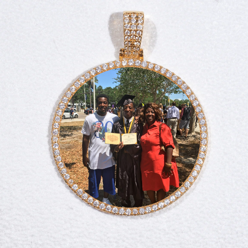 MEDIUM 3D CIRCLE CUSTOM PICTURE PENDANT