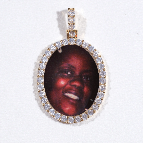 3D Oval Custom Picture Pendant