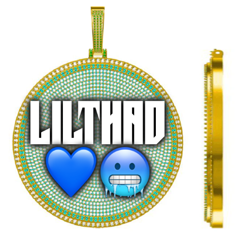 CUSTOM LETTER NECKLACE 3D BIG DISC