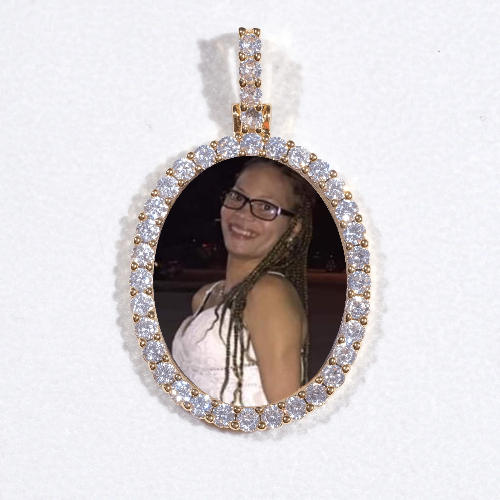3D Oval Custom Picture Pendant
