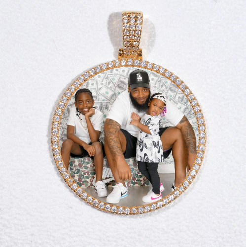 MEDIUM 3D CIRCLE CUSTOM PICTURE PENDANT