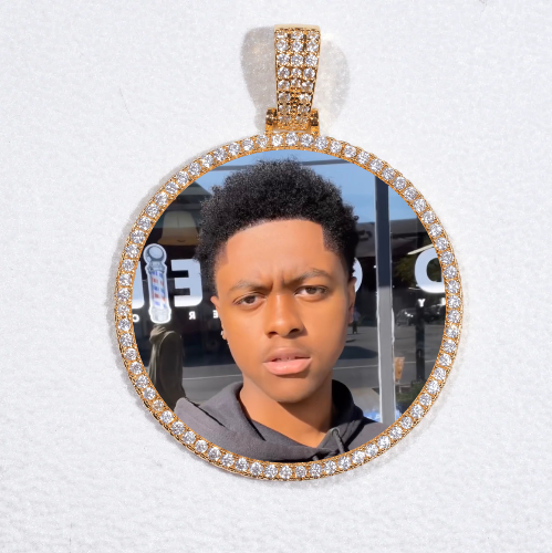 MEDIUM 3D CIRCLE CUSTOM PICTURE PENDANT
