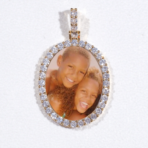 3D Oval Custom Picture Pendant