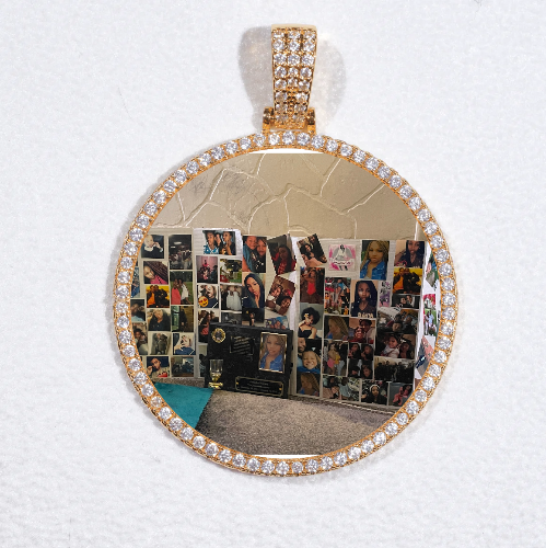 MEDIUM 3D CIRCLE CUSTOM PICTURE PENDANT