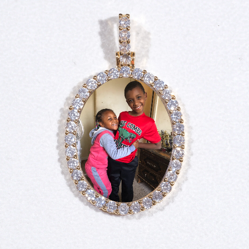 3D Oval Custom Picture Pendant